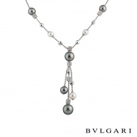 Bvlgari Lucea Diamond & Pearl Necklace 